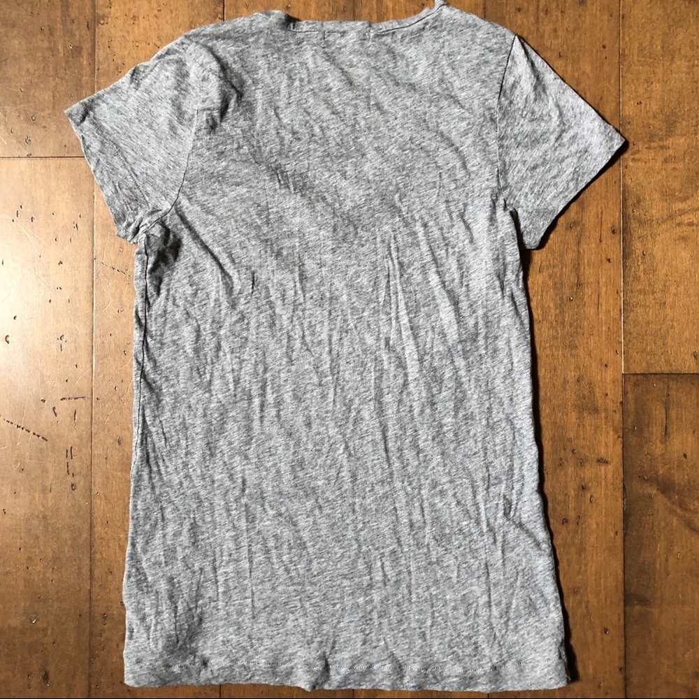 J. Crew Tissue Poppy Tee in Gray & Navy Blue Med - Picture 3 of 3
